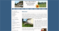 Desktop Screenshot of courtlodgefarmhouse.co.uk