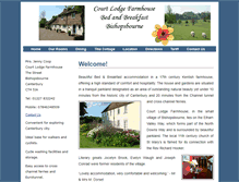 Tablet Screenshot of courtlodgefarmhouse.co.uk